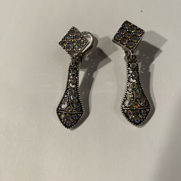 Premier Designs Vintage “Angelina” Aurora Borealis Earrings - Picture 2 of 5